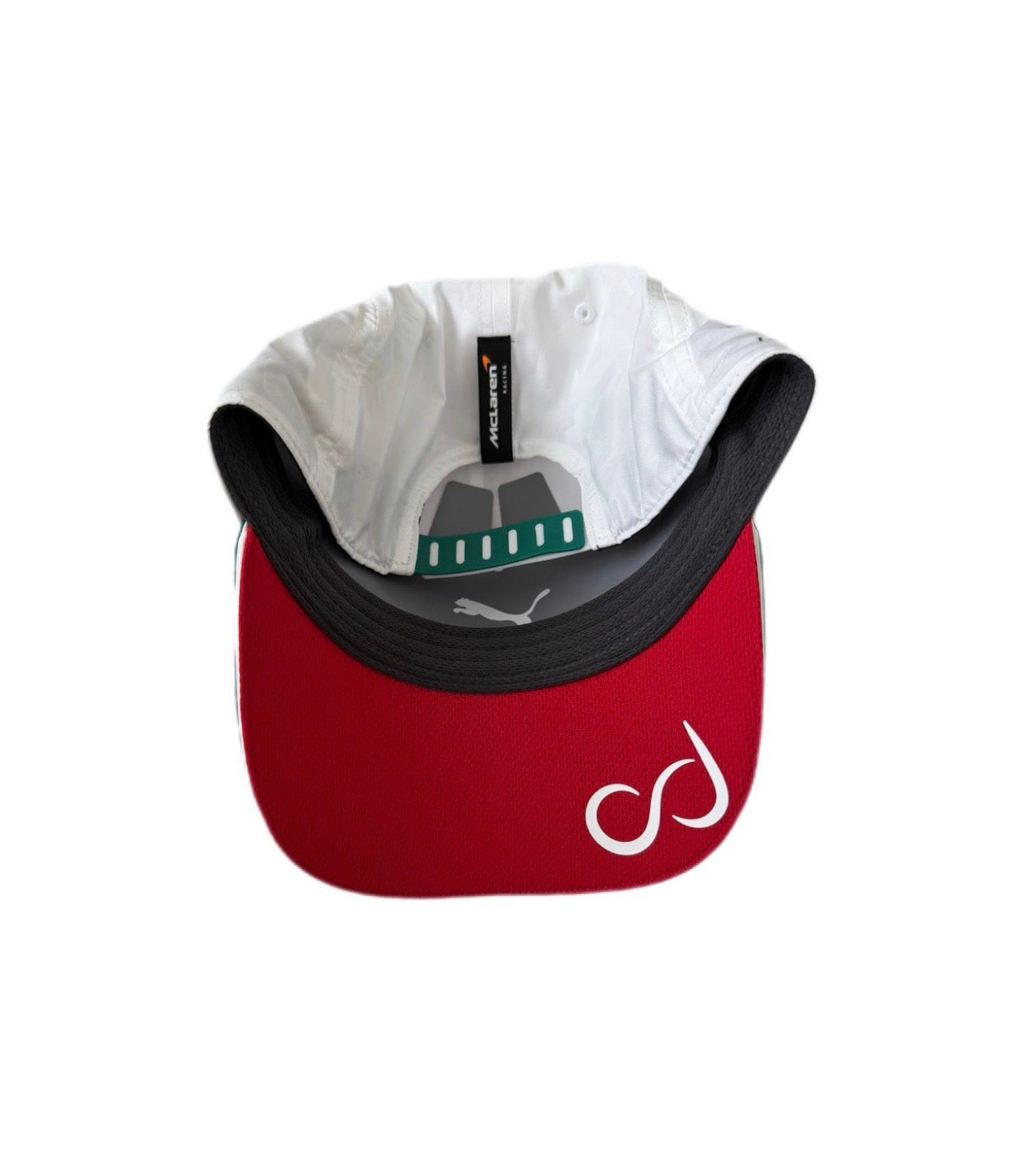 *Autographed* 2026 White Driver Cap with Green Curved Bill and White #5