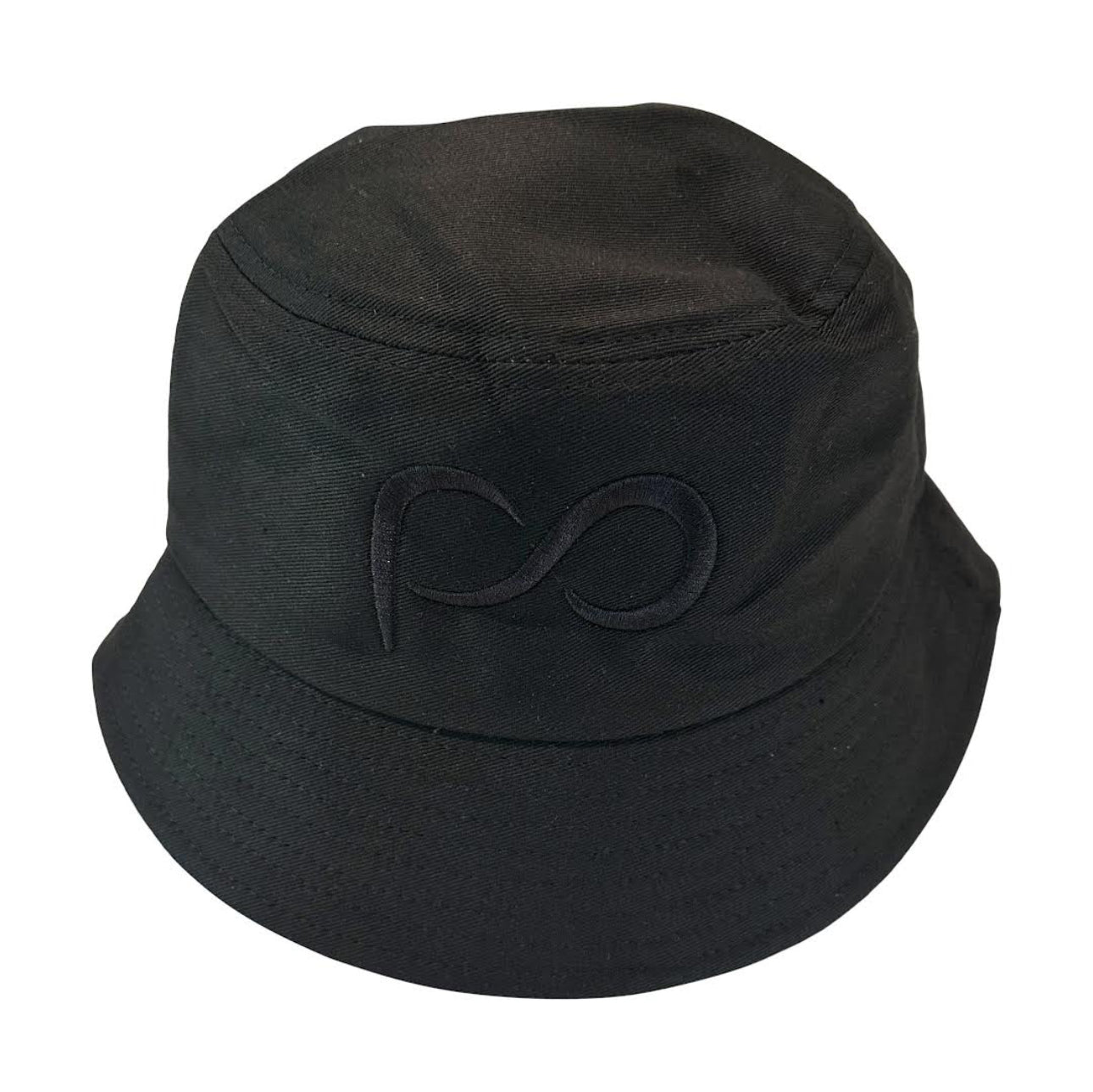 Black PO Bucket Hat with Black PO logo
