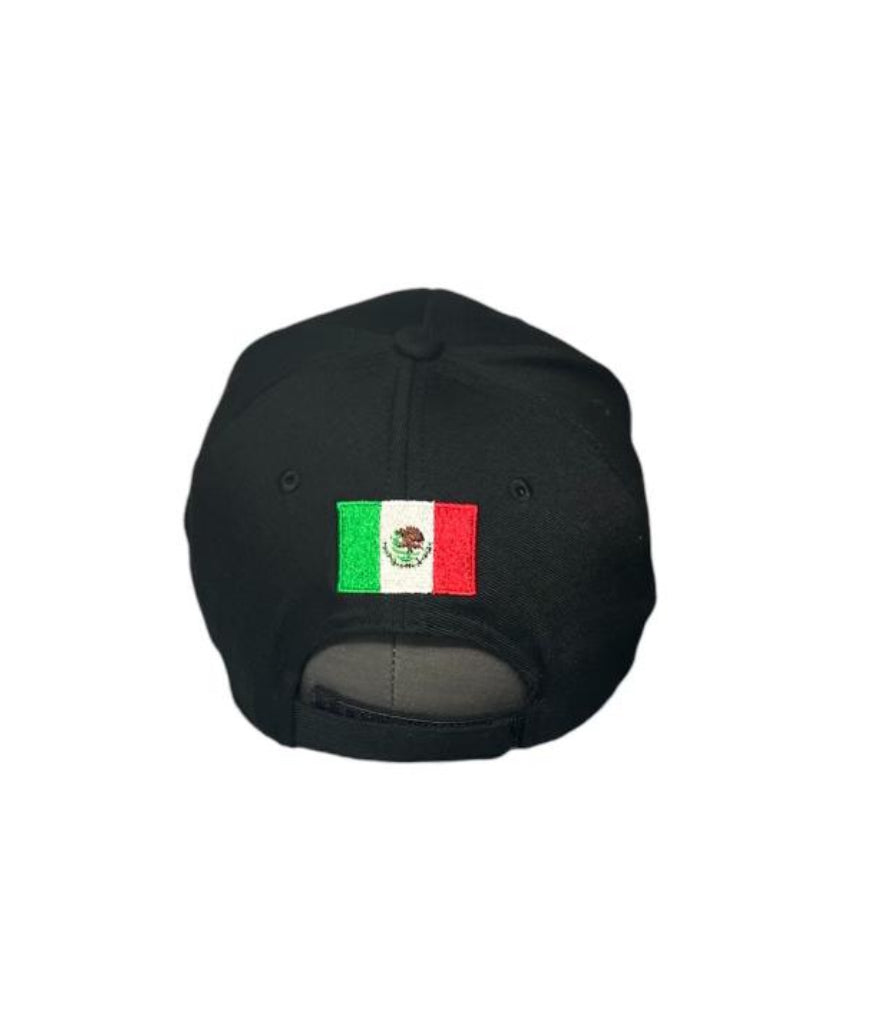 *LIMITED EDITION TRICOLOR* F1 Mexico City 2024 Black Curved Bill Cap with #29 3D Green/Red in front and PO Green/Red on side.