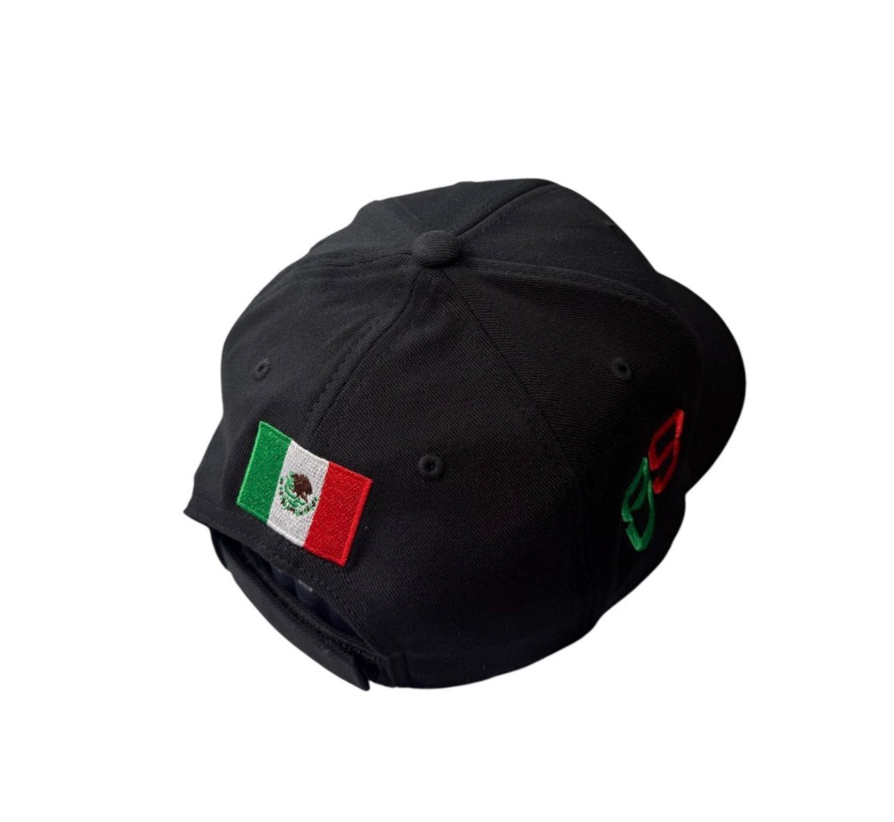 *2025 F1 LIMITED EDITION Tricolor* Mexico City 2025 Black Curved Bill Cap with PO 3D Green/Red in front and #89 Green/Red on side