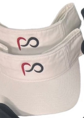 White Visors with PO logo in Front