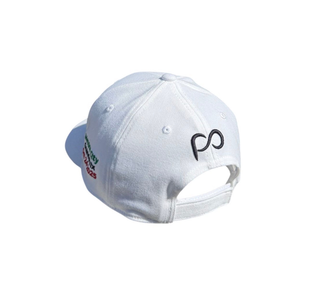 *2025 LIMITED EDITION F1 Mexico City* White Curved Bill Cap with Tricolor Duckie in front and Pato’s FP1 date on side.