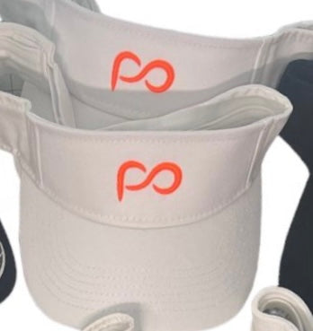 White Visors with PO logo in Front