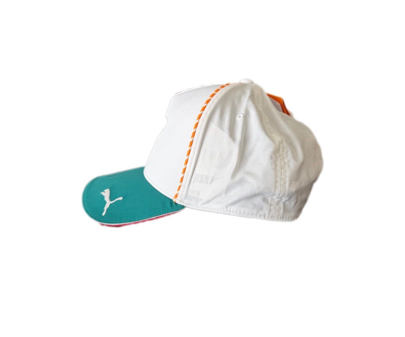 *Autographed* 2026 White Driver Cap with Green Curved Bill and White #5