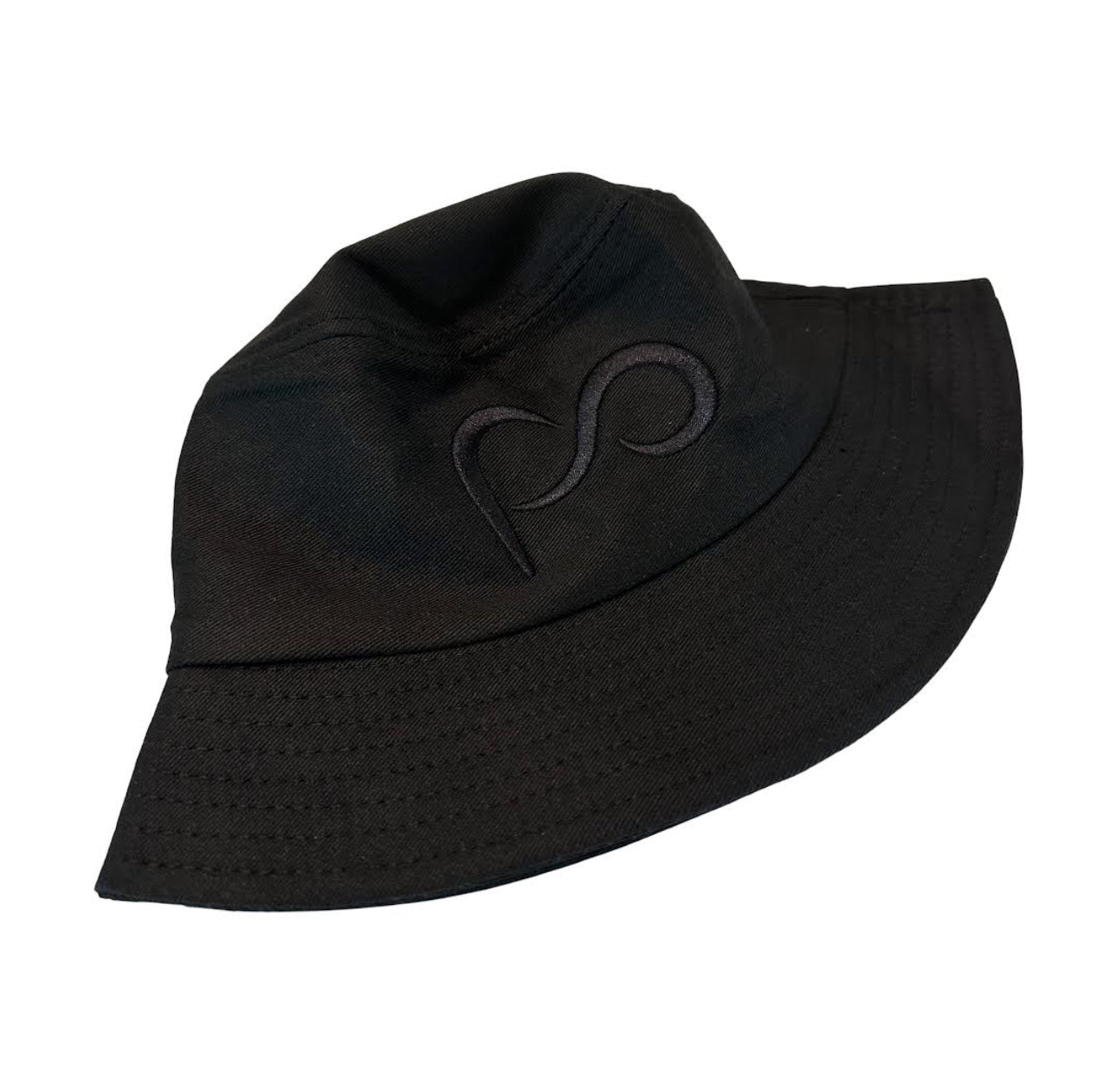 Black PO Bucket Hat with Black PO logo