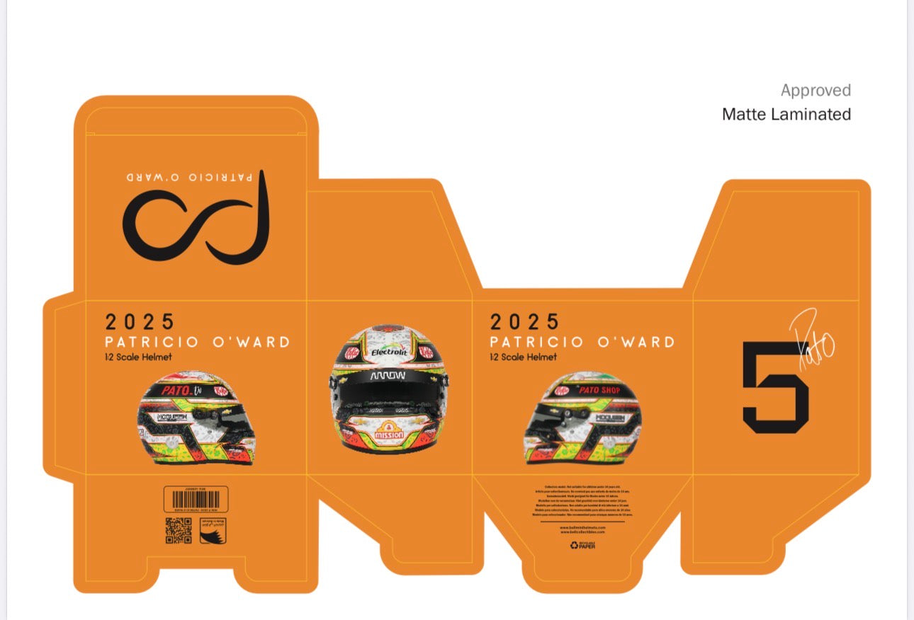 *Autographed* 2025 Season Patricio O'Ward Mini Helmet