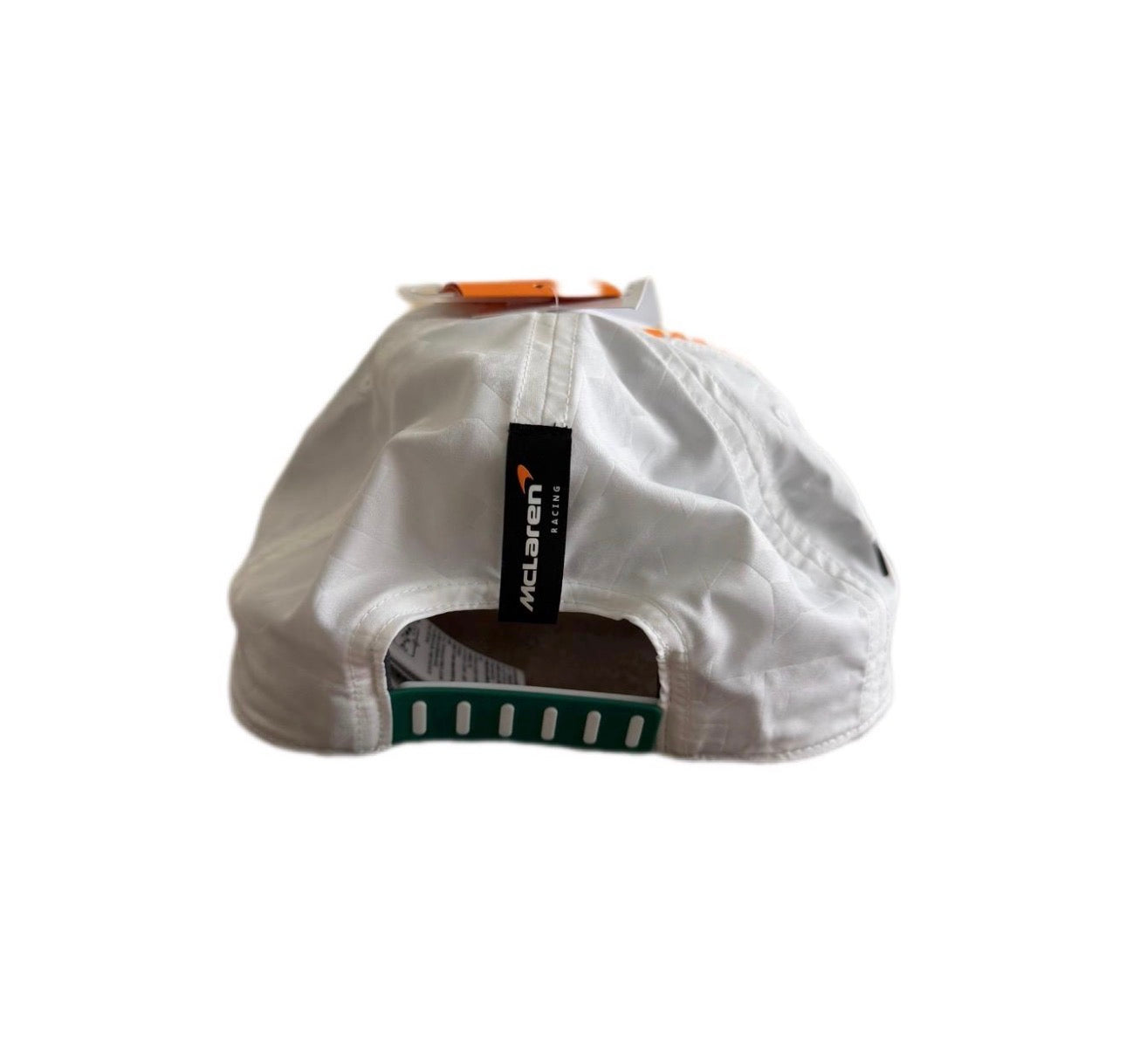 *Autographed* 2026 White Driver Cap with Green Curved Bill and White #5
