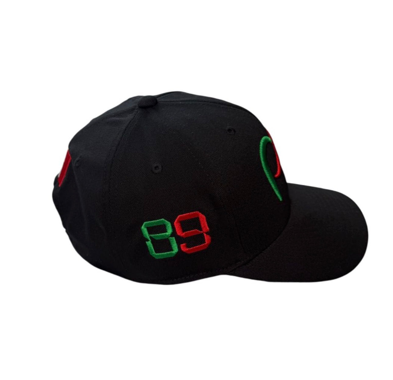 *2025 F1 LIMITED EDITION Tricolor* Mexico City 2025 Black Curved Bill Cap with PO 3D Green/Red in front and #89 Green/Red on side