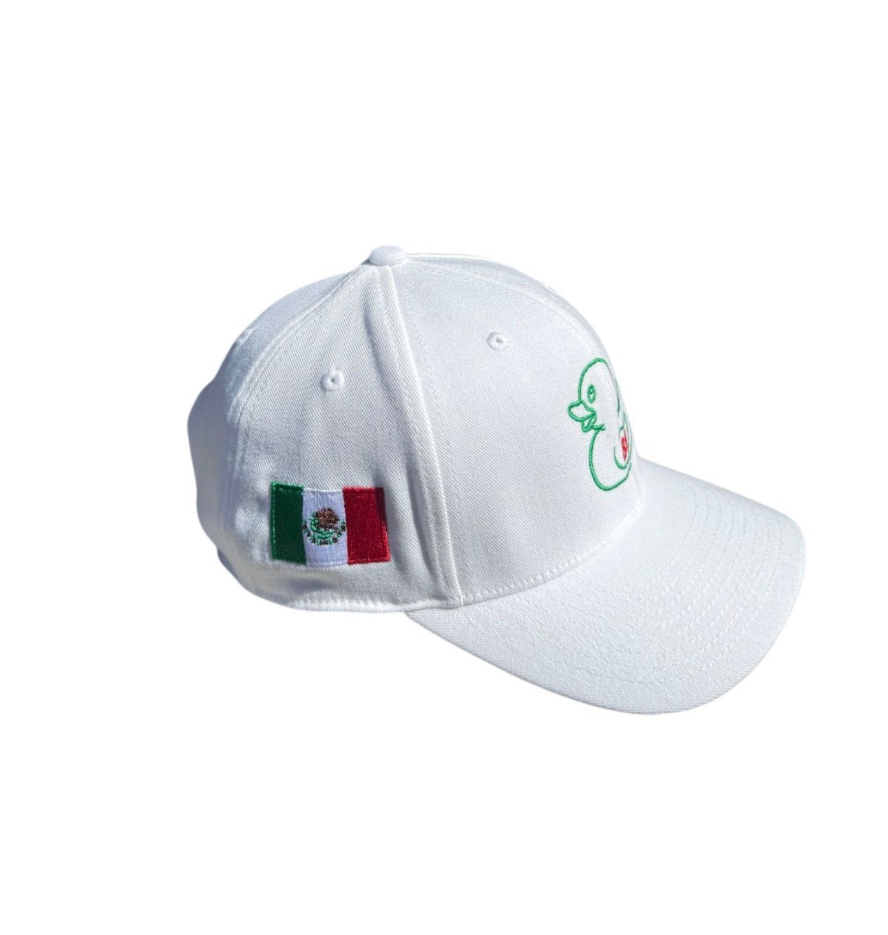 *2025 LIMITED EDITION F1 Mexico City* White Curved Bill Cap with Tricolor Duckie in front and Pato’s FP1 date on side.