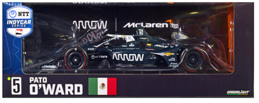 *Autographed* 2023 NTT IndyCar Series INDY500 60th Anniversary Triple Crown Accolade Patricio O'Ward #5 Arrow McLaren 1:18 Diecast Car