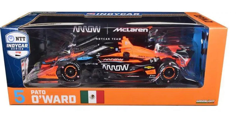 *Autographed* 2023 NTT IndyCar Series Patricio O'Ward #5 Arrow McLaren 1:18 Diecast Car Road Course Configuration