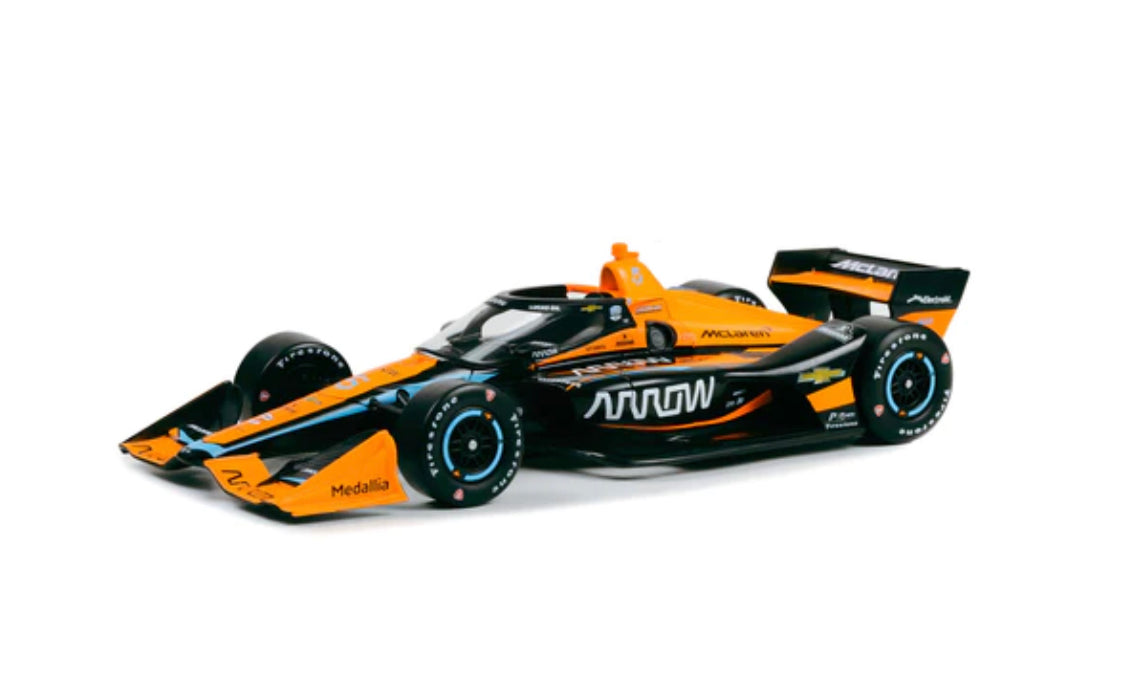 *Autographed* 2023 NTT IndyCar Series Patricio O'Ward #5 Arrow McLaren 1:18 Diecast Car Road Course Configuration