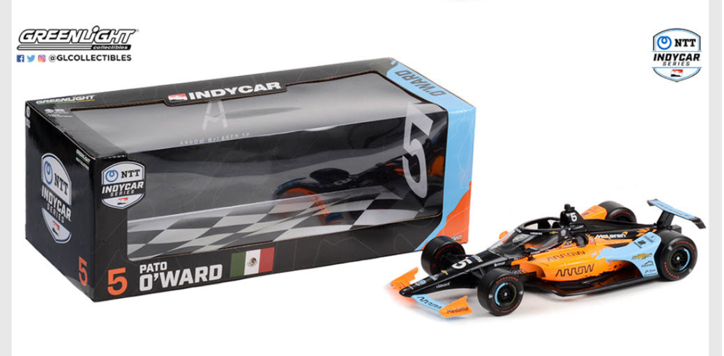 *Autographed* 2022 NTT IndyCar Series Special Edition INDY500 Livery Patricio O'Ward #5 Arrow McLaren 1:18 Diecast Car