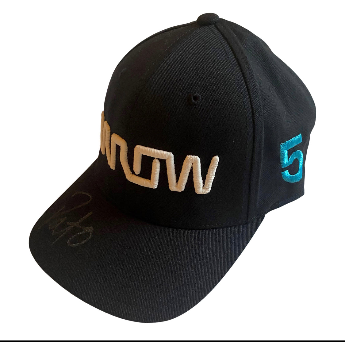 *Autographed* Black Curved Bill Cap with ARROW logo in front and Neon PO logo on side